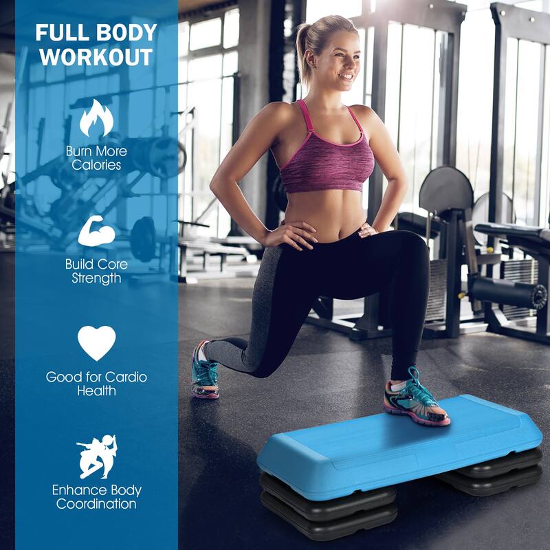 Costway 29'' Adjustable Workout Fitness Aerobic Stepper Exercise - See details