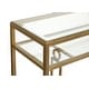preview thumbnail 7 of 8, Magnussen Home Lorena Burnished Brass Rectangular Cocktail Table - 50''W x 30''D x 18''H