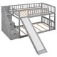 preview thumbnail 11 of 32, Stairway Twin Bunk Bed with Drawers, Slide & Ladder - Convertible Design