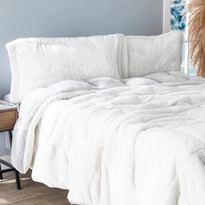 Whiteout Chunky Bunny - Coma Inducer® Comforter Set - USA Heavyweight Filled - Frosted Chocolate