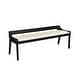 preview thumbnail 1 of 4, Kee 60 Inch Dining Bench, Black Rubberwood Frame, Low Back, Cushioned Seat