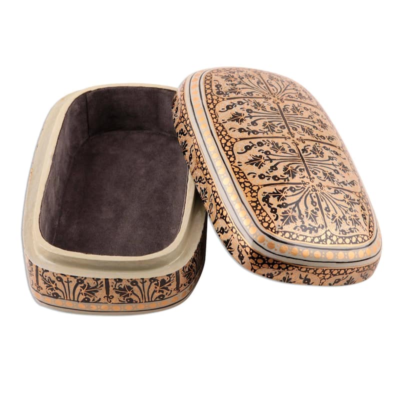 Novica Handmade Srinagar Elegance Papier Mache Decorative Box