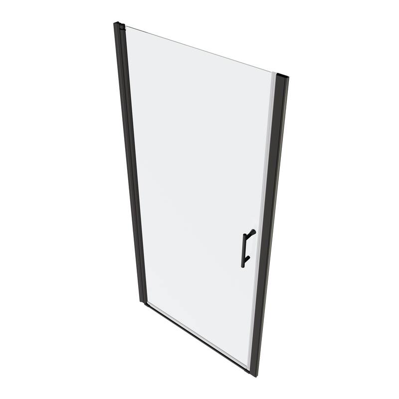 Pivot shower door, open outside, with 1/4" tempered glass
