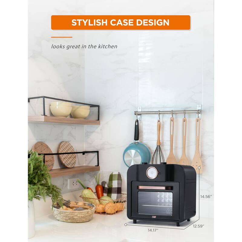 COMMERCIAL CHEF Air Fryer Multi-Oven, 17-QT Multifunctional & Multi Level Air Fryer with