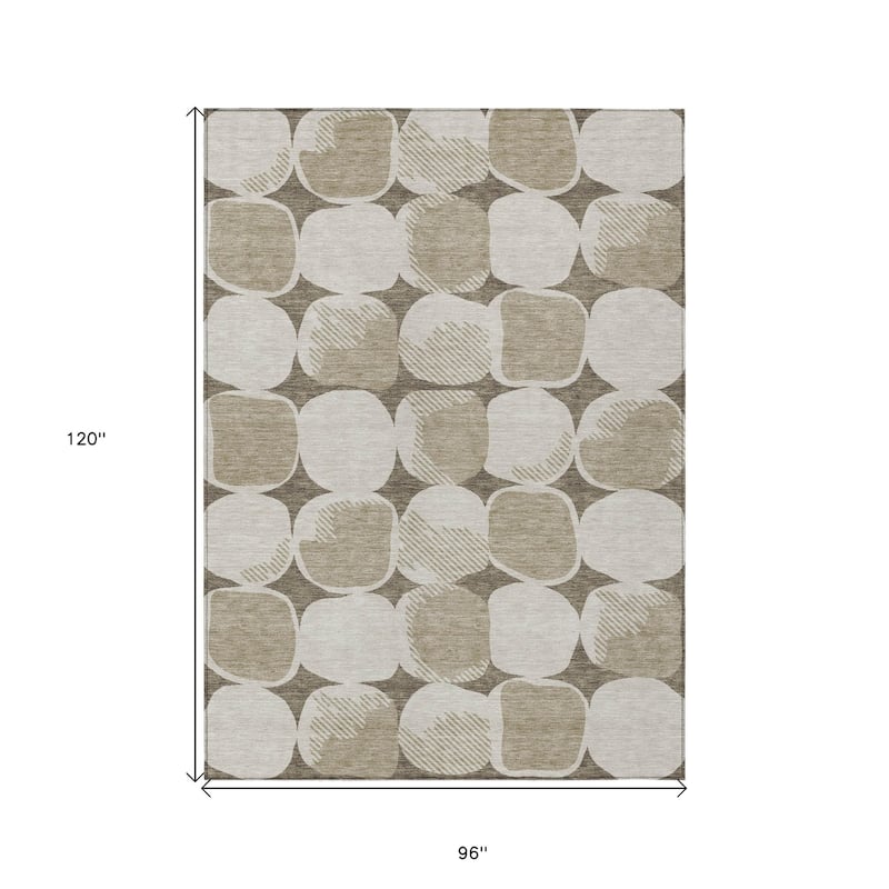 HomeRoots Abstract Transitional Rectangle Outdoor Rug