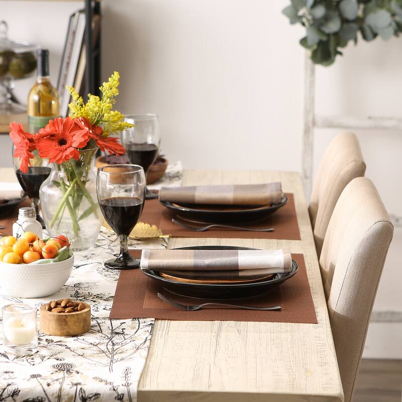 DII Sage Green PVC Doubleframe Placemat 6 Piece