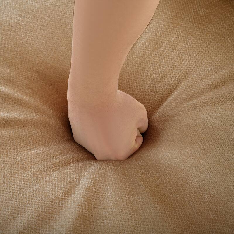 24 Ottoman Sofa -Camel, Luxurious Chenille Comfort