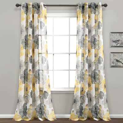 Lush Decor Leah Sheer Window Curtain Panel Pair - 84" x 52"