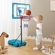 preview thumbnail 3 of 6, 3.8-4.4 Feet Height Adjustable Pool Basketball Hoop for Kids Teens and Adults