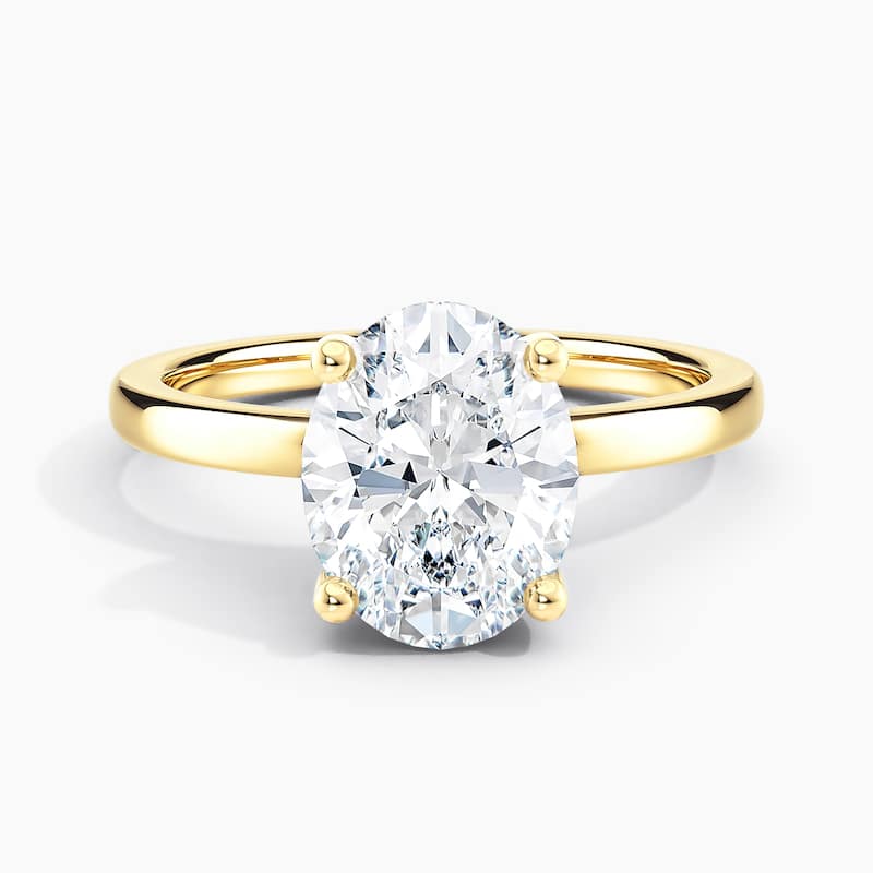 Auriya 14k Gold 0.75ctw Oval Hidden-Halo Lab Grown Diamond Engagement Ring - Yellow - 8.5