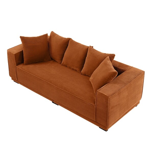 OUTLET SALE- 訳あり品など大放出 Upholstered 88.97'' Modern 3-Seater Frame Bottom with Sofa その他