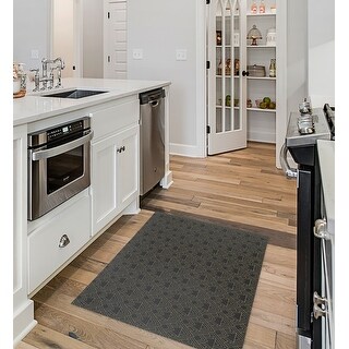 ART DECO APEX DARK GREY Kitchen Mat By Becky Bailey - Bed Bath & Beyond ...