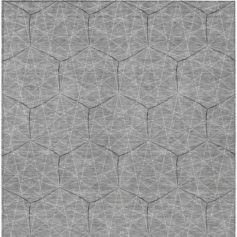HomeRoots Geometric Transitional Rectangle Outdoor Rug
