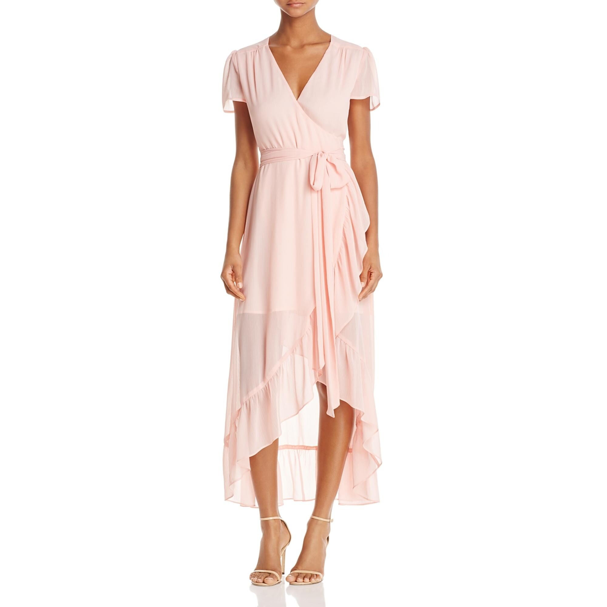 chiffon wrap dress short