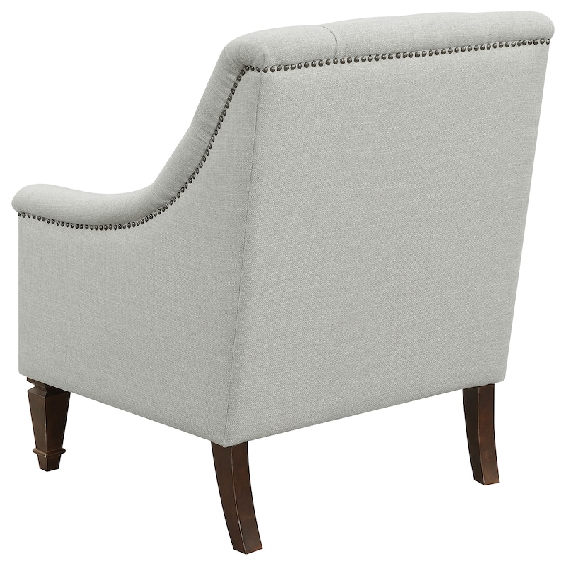 Avonlea Fabric Upholstered Sloped Arm Chair Grey Fabric