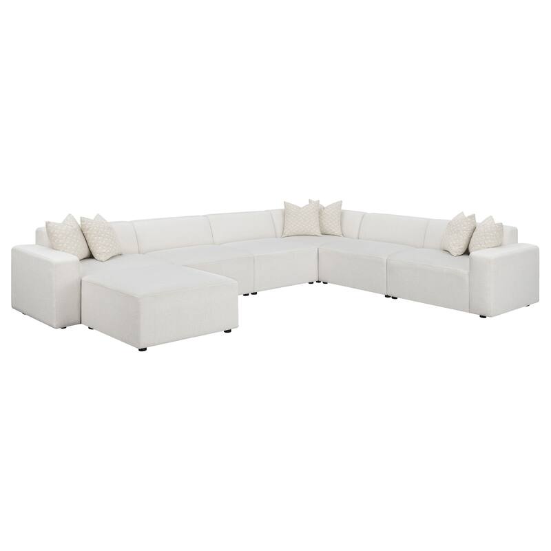 Marlowe Pearl Upholstered Square Ottoman