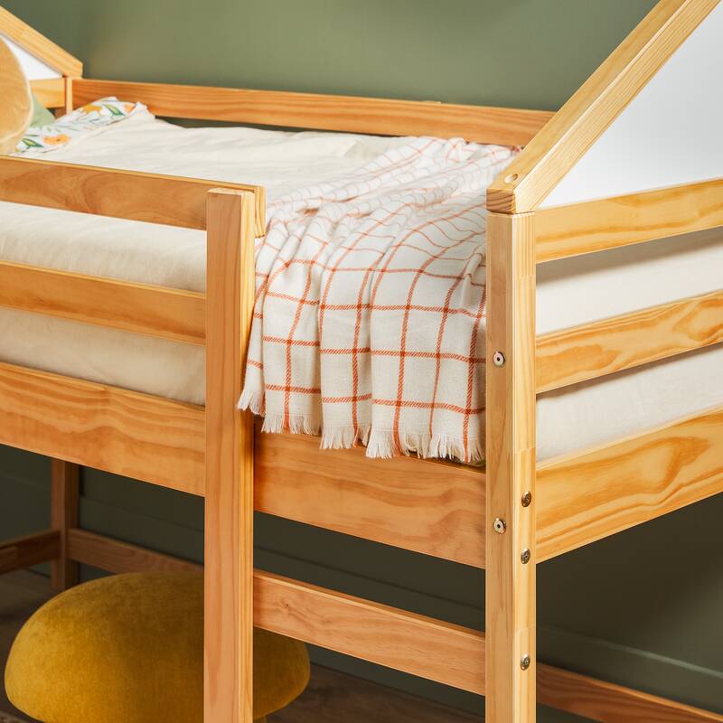 Walker Edison Wood Low Loft Bed