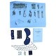 preview thumbnail 4 of 5, Roomfitters A-Frame Metal Swing Set with Slide for Backyard Play, Durable Outdoor Fun for Kids, Blue