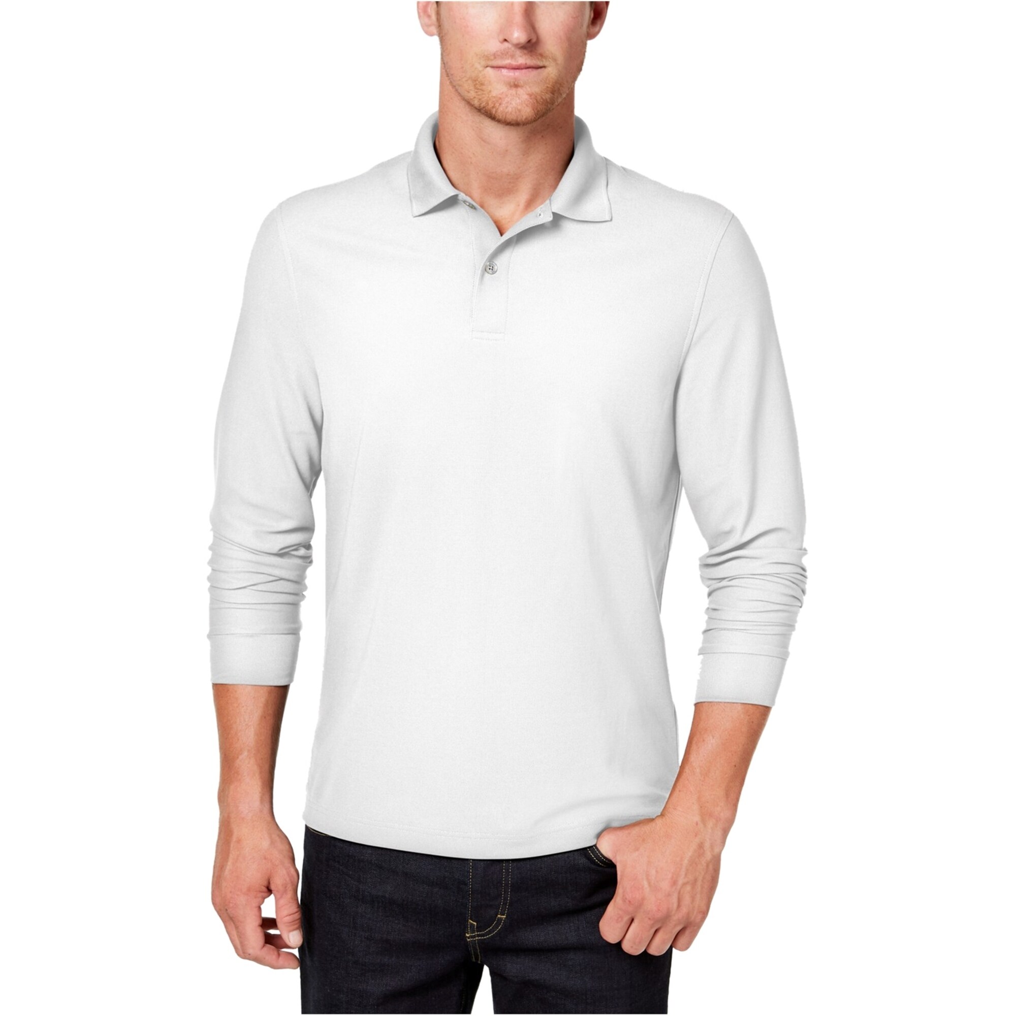 club room long sleeve polo shirts