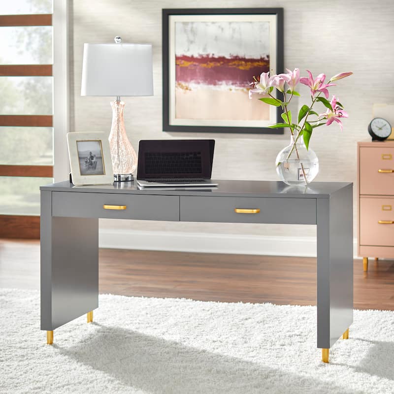 Carson Carrington Erfjord Desk - Charcoal Grey