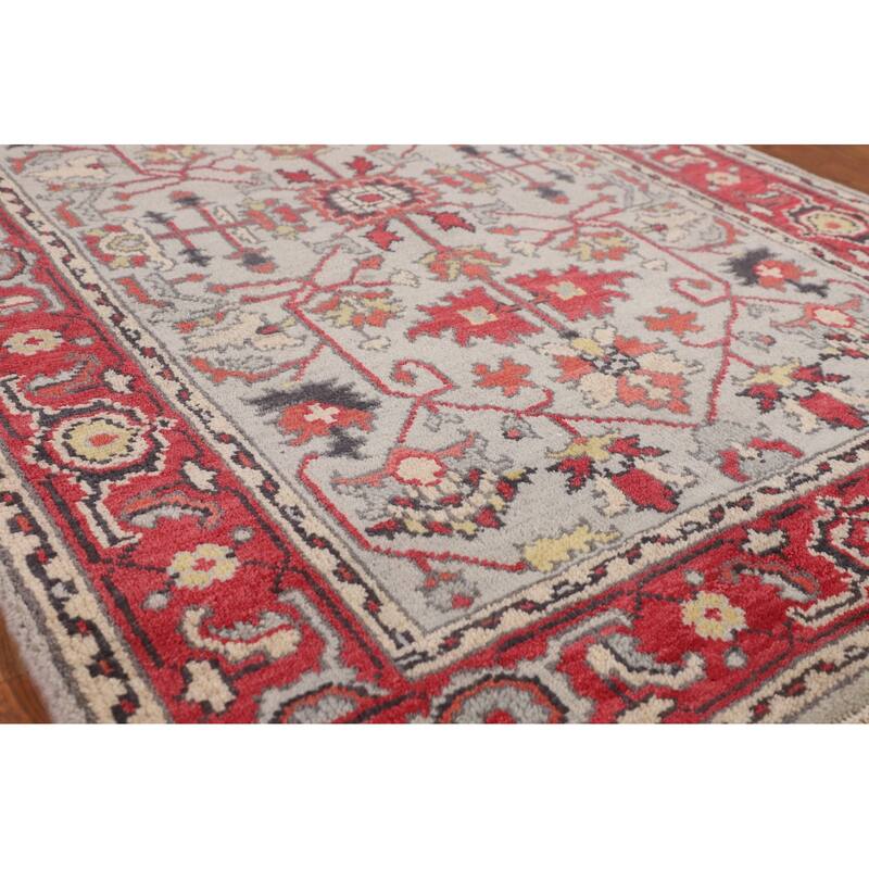 Heriz Serapi Oriental Foyer Rug Handmade Bedroom Wool Carpet - 4'1"x 5'11"