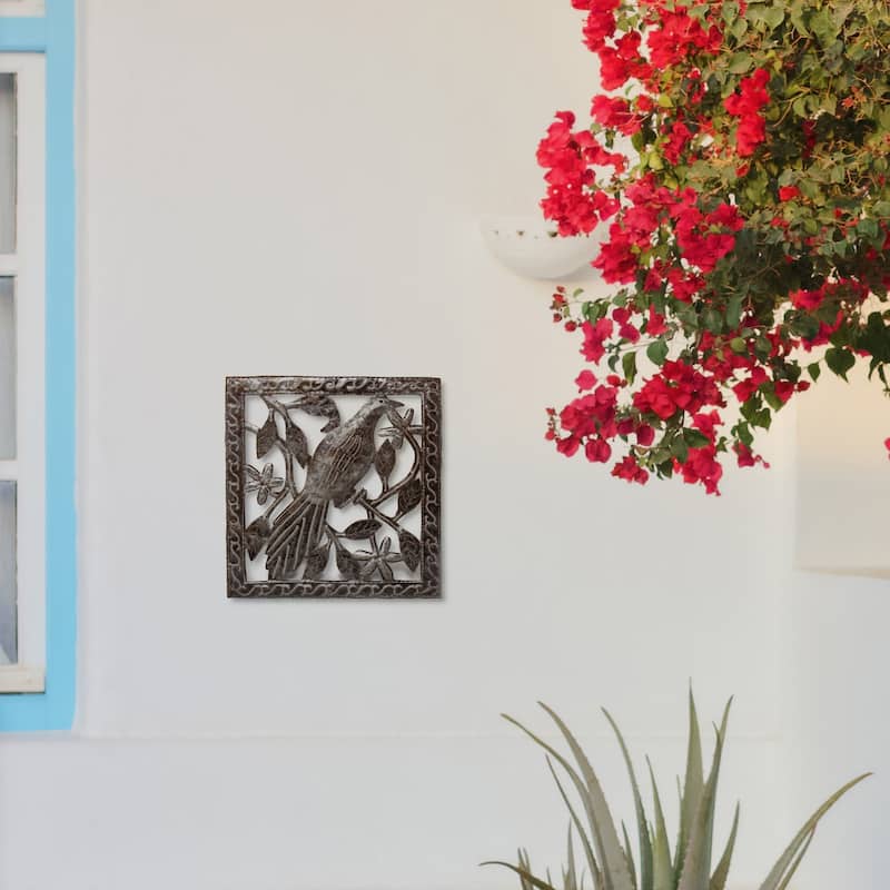 Handmade Bird Metal Wall Art (Haiti)