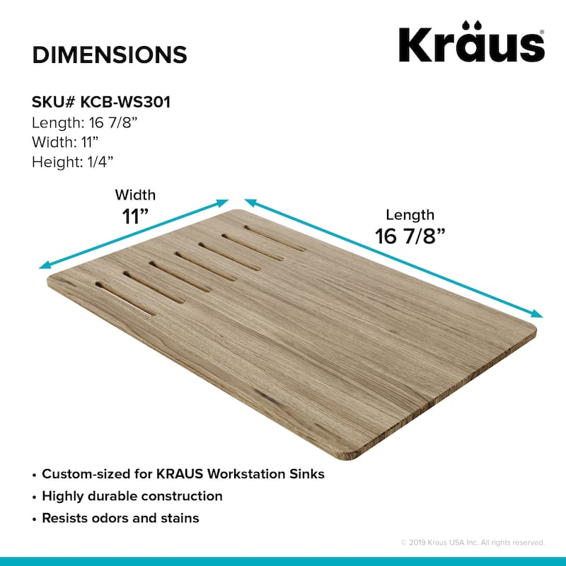 Kraus Kore Wood Composite 16-7/8" x 11" Cutting Board
