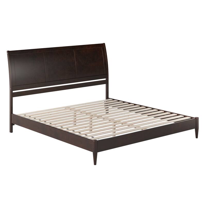 Valencia Solid Wood Low Profile Sleigh Platform Bed