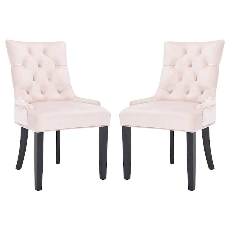 SAFAVIEH Chelsey Grey Ring Dining Chair (Set of 2) - 22" x 25.6" x 36.4" - 22"W x 25"D x 36"H
