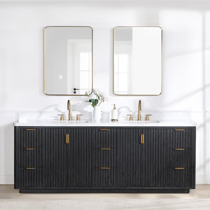 Cadiz Bath Vanity with Composite Stone Top and Mirror