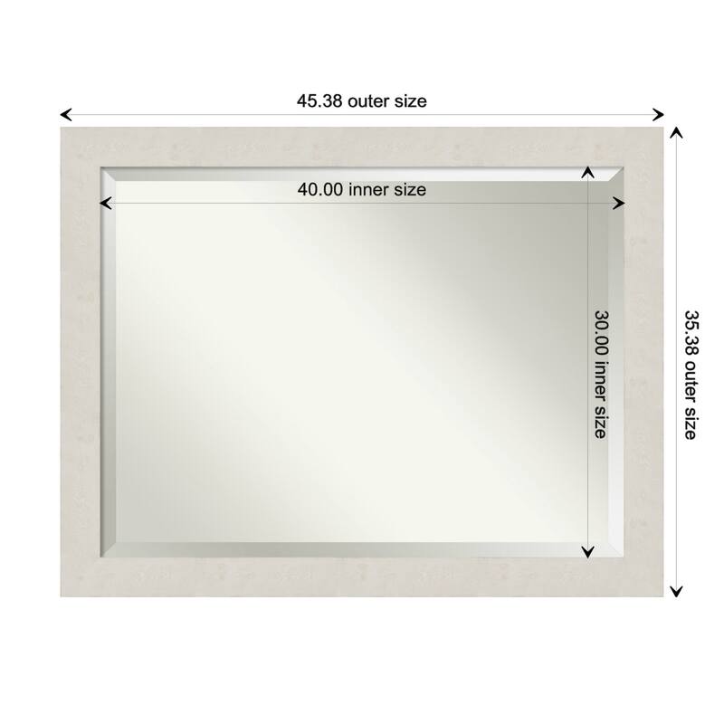 Beveled Wall Mirror - Rustic Plank Espresso Frame