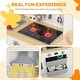 preview thumbnail 5 of 3, Wooden Play Kitchen for Kids - Innovative Corner Design, Realistic Cooking Sounds - 33.4*35