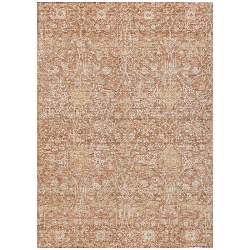 HomeRoots Floral Transitional Rectangle Outdoor Rug