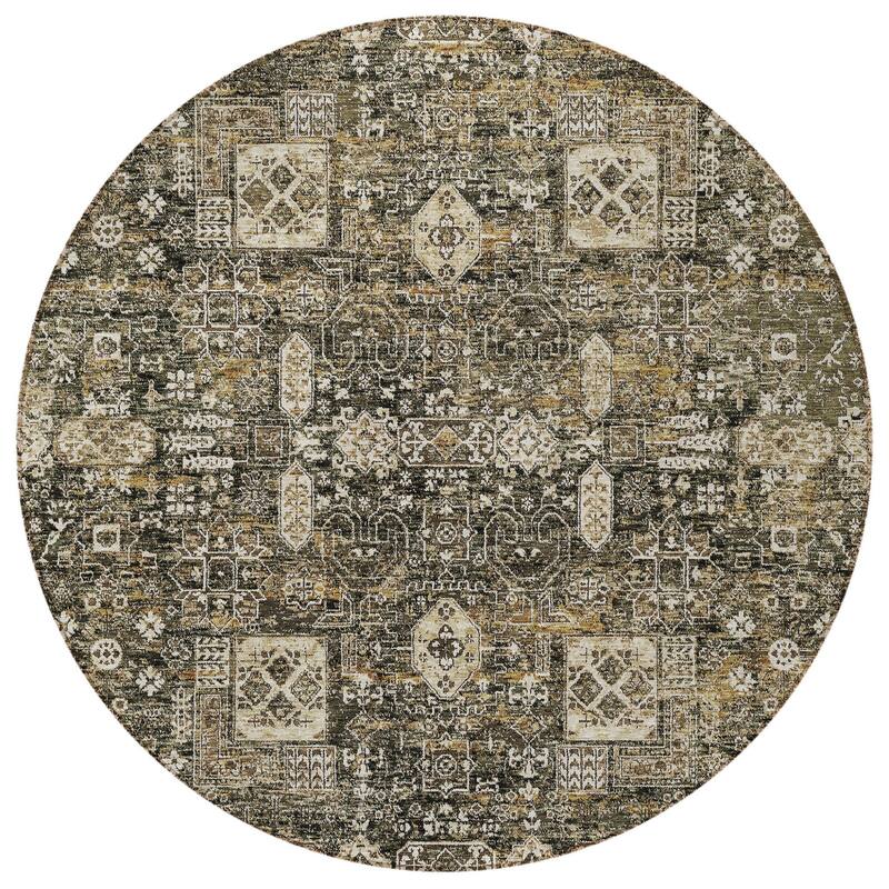 HomeRoots Oriental Transitional Rectangle Outdoor Rug