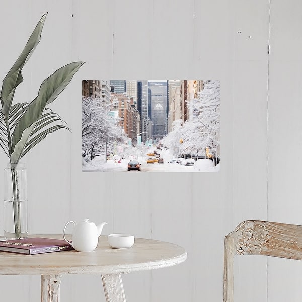 Shop Usa New York City Park Avenue In Winter Poster Print