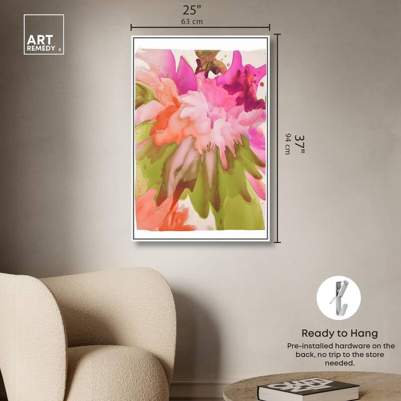 Vibrant Fluidity Floral IV Canvas by Art Remedy