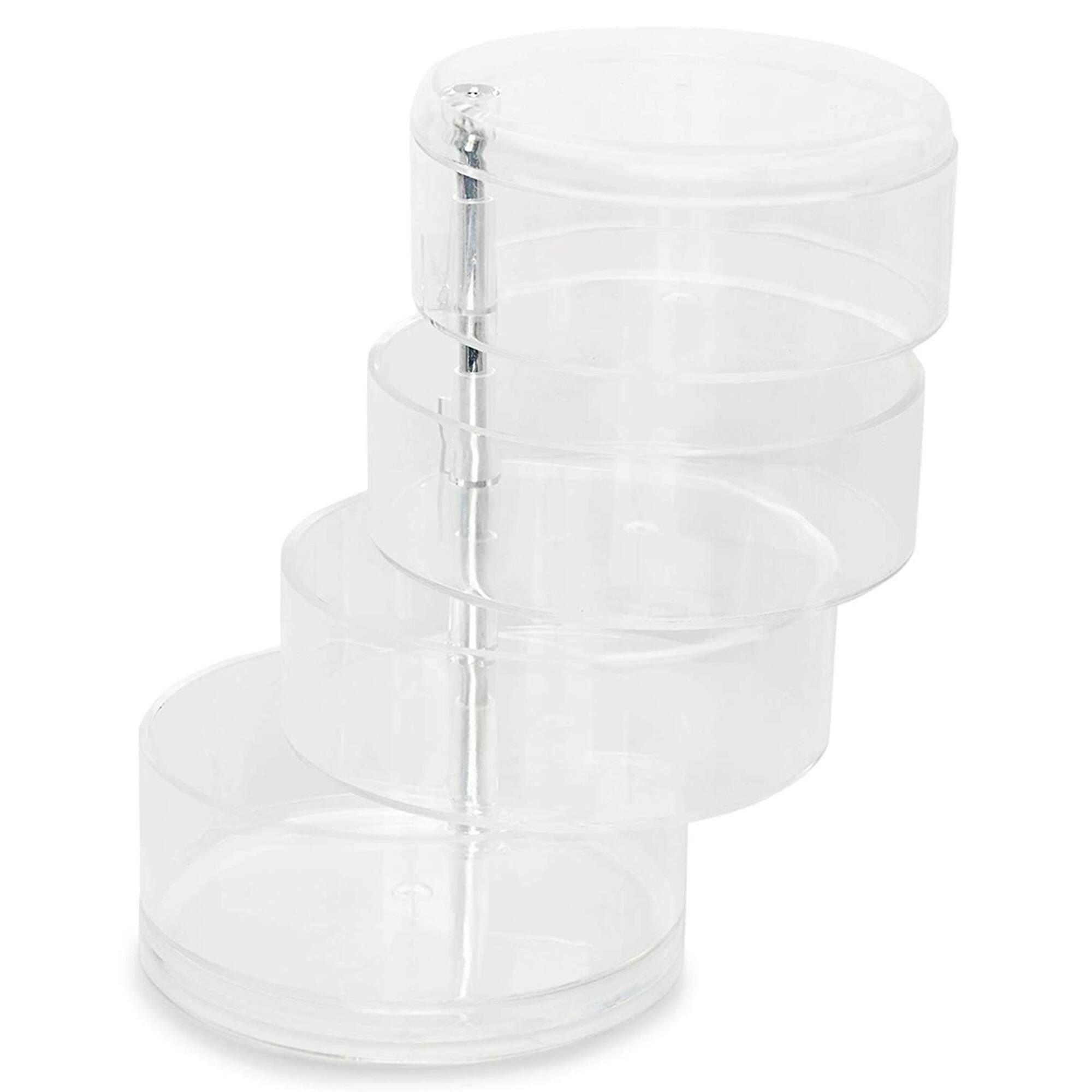 Plastic Jewelry Organizer, Hair Tie Container for Bathroom (4.5 x 6.9