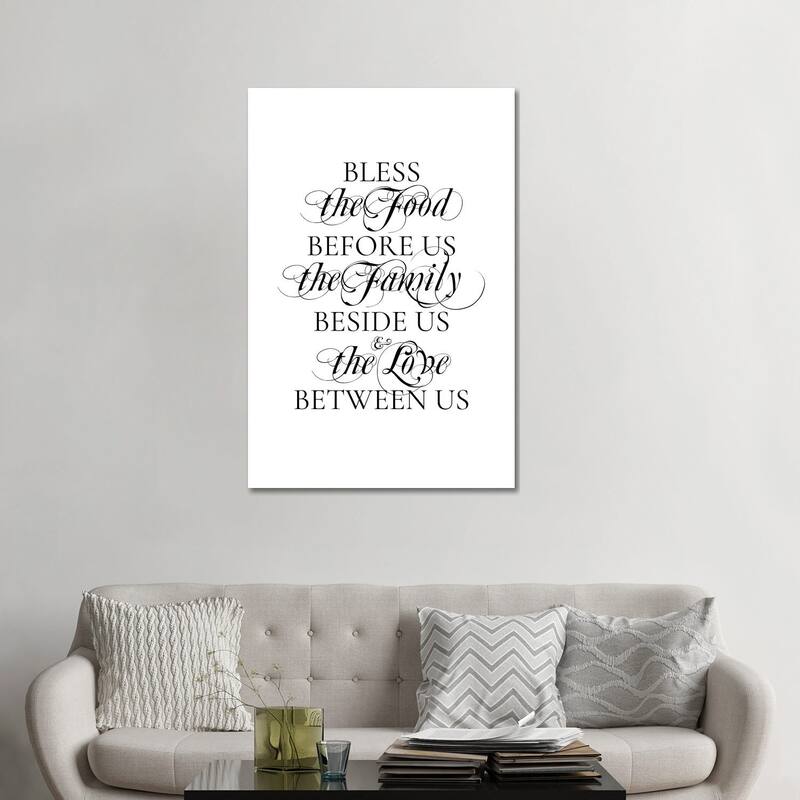 iCanvas "Bless the Food" by Alchera Design Posters Canvas Print - 48x32x1.5