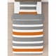 preview thumbnail 4 of 4, Sweet Jojo Designs Orange and Gray Stripe 2-piece Twin Comforter Set