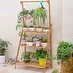 preview thumbnail 2 of 15, 3 Tier Bamboo Hanging Plant Stand Ladder Flower Rack Hanging Baskets