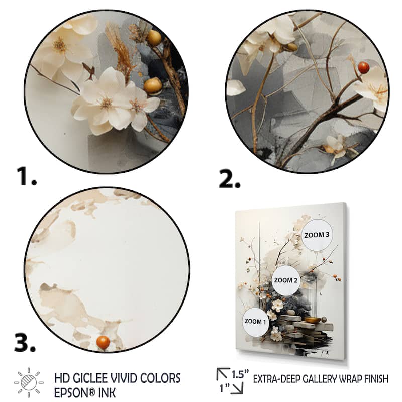 Designart "Asian Art Classics Sumi III" Asian Art Framed Wall Art Living Room