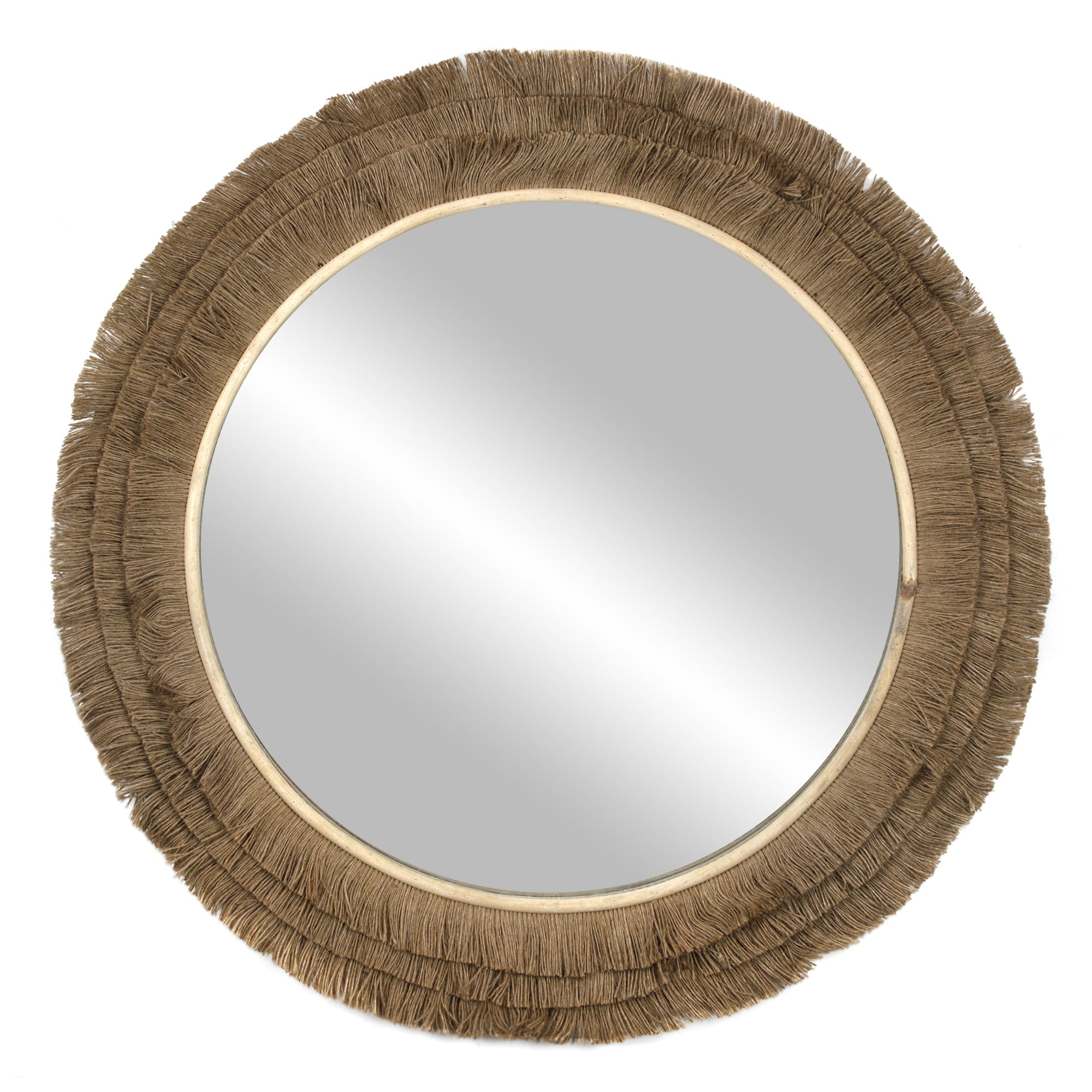 Jeco Decorative Mirror in Black and Distressed Brown 
