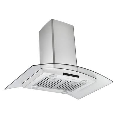 Ancona IGCB636 36 in. Island Glass Range Hood in Stainless Steel