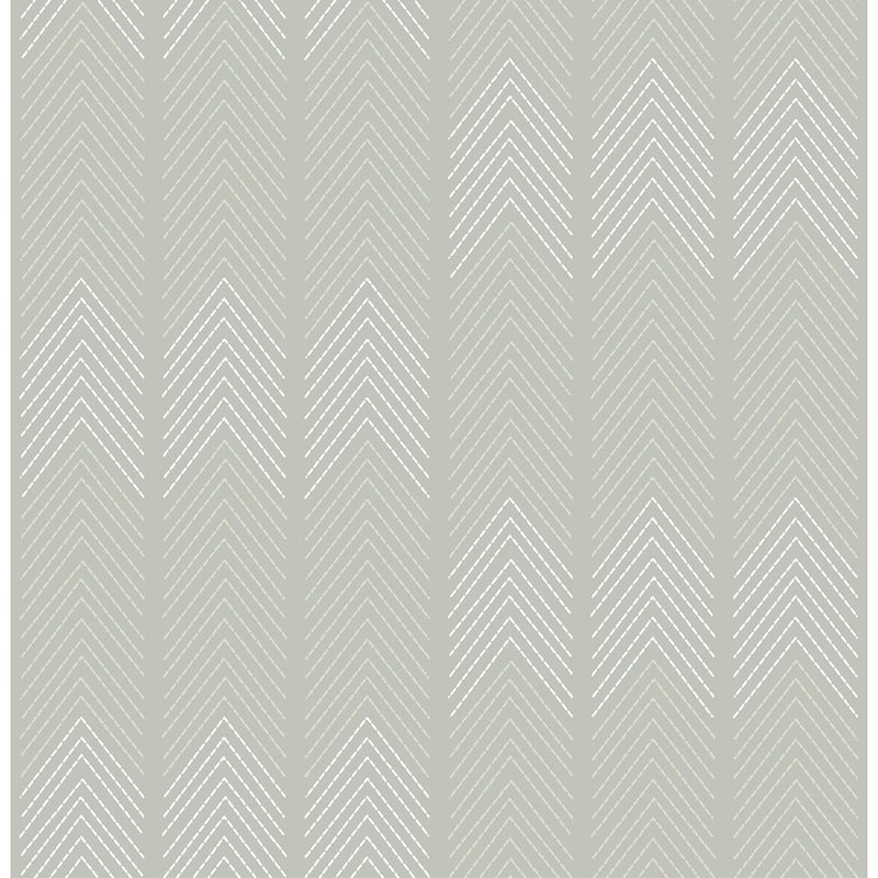 A-Street Prints Nyle Light Grey Chevron Stripes Wallpaper