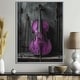 preview thumbnail 11 of 12, Designart "Purple Black Cello Music Instrument" Music Framed Wall Art - Traditional Wall Decor Art Purple Wall Art Print 12 in. W x 20 in. H - Silver