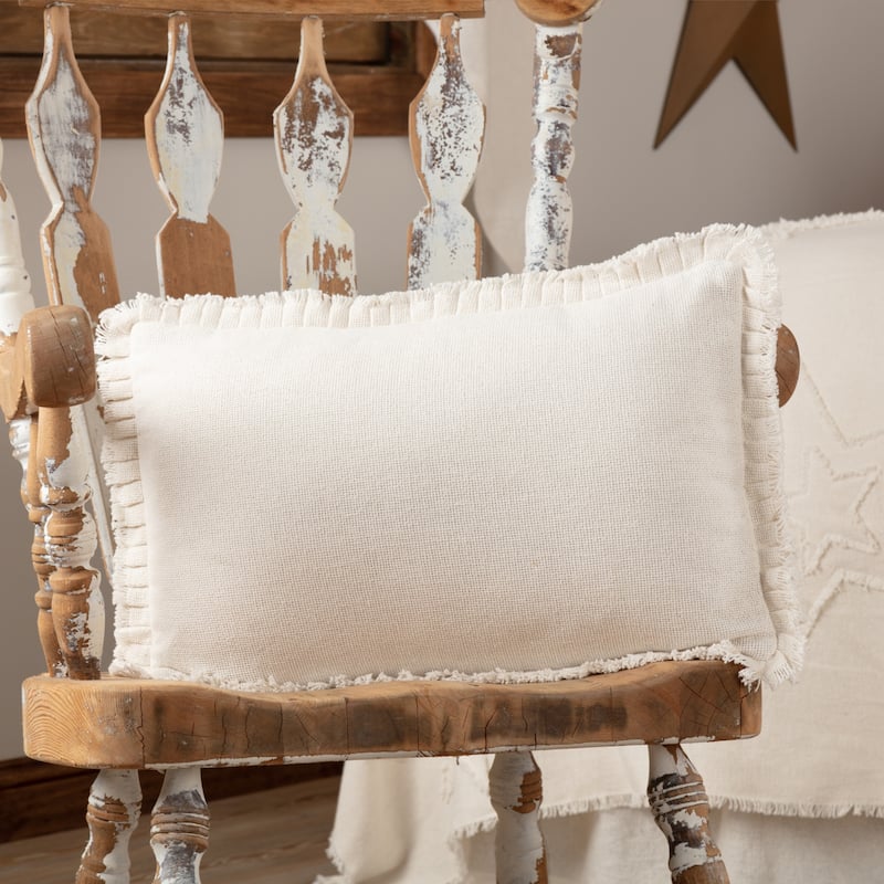 Farmhouse Bedding VHC Cotton Burlap 14x22 Pillow Solid Color (Pillow Cover, Pillow Insert)