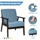 preview thumbnail 3 of 64, Costway Set of 2 Fabric Accent Armchair Solid Wood Upholstered Lounge - See Details