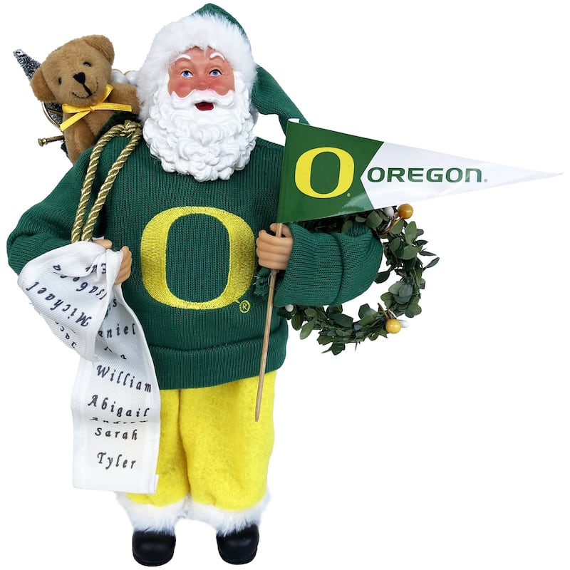 NCAA 12" University of Oregon Proud Santa