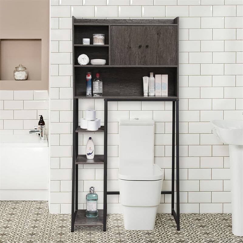 Over the Toilet Storage Cabinet - 11.81"D x 31.5"W x 61.4"H