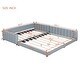 preview thumbnail 15 of 22, Queen Size & Twin XL Size Upholstered Platform Bed,Mother & Child Bed